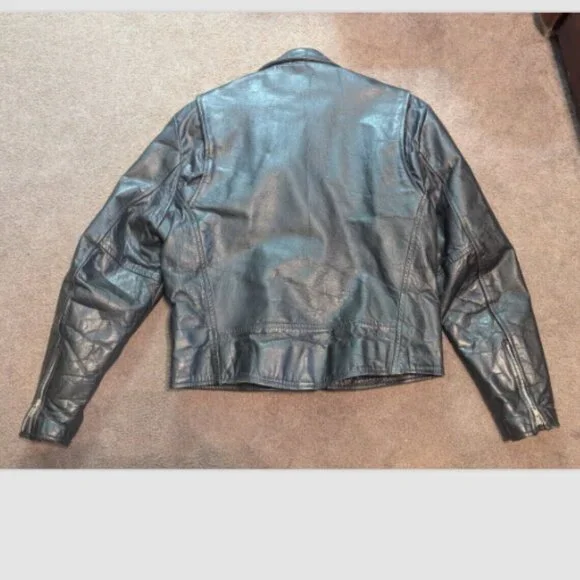 VNT Wilson's Leather Biker Black Leather Thinsulate Belted Jacket Men's Medium - Picture 6 of 6